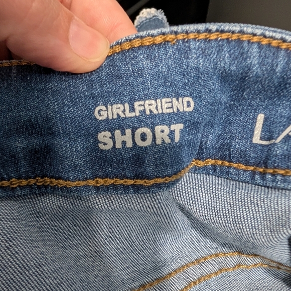 Lane Bryant Blue Medium Wash Denim Shorts with Lace Trim in Size 20 - Picture 11 of 11